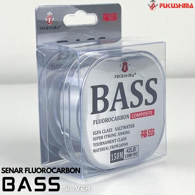 ferdinanecer - Senar Pancing 150 Meter Bass Silver Warna Bening Fluorocarbon Fukushima