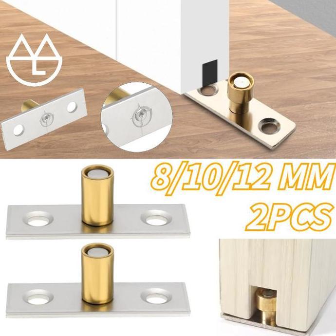 Baru- 2Pcs 8/10/12 Mm Roda Bawah Pintu Sliding Penahan Pintu Geser Sliding Stopper Pembatas Pintu Ge