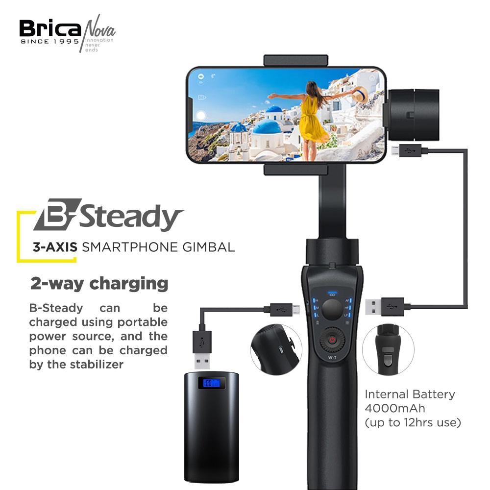 Gimbal Brica B-Steady 3 Axis Stabilizer Bsteady Smartphone B Steady - B-Steady Gimbal