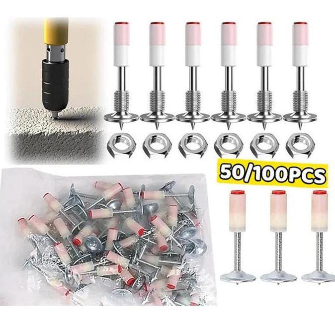 50/100Pcs Paku Beton Mini Ramset/Paku Beton Ramset/Paku Ramset Beton/Paku Tembak Beton Dan Besi Stan