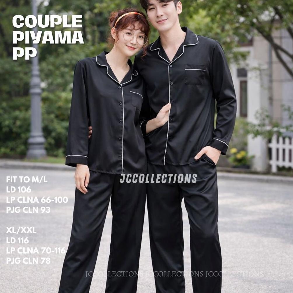 HOT PRODUCT Baju Tidur couple pasangan murah / piyama couple pasangan / Piyama Satin Couple  - JCCol