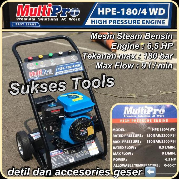 Mesin Steam w/ Engine Bensin Lakoni Daytona 120 G Multipro E 180 4WD