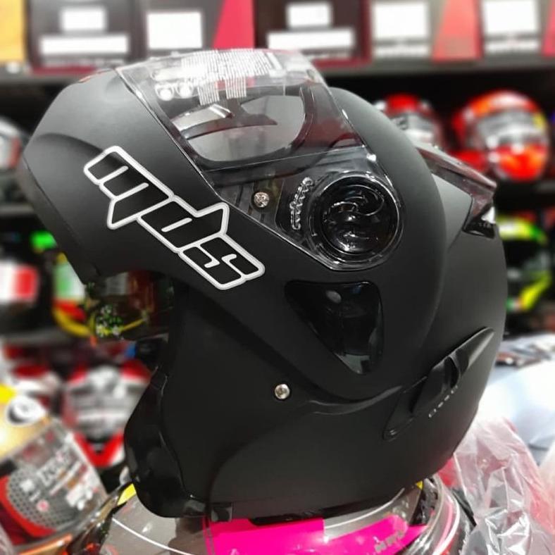 HELM MDS PRORIDER BLACK DOFF HELM TOURING MDS PRO RIDER HITAM DOFF HELM MODULAR DOUBLE VISOR MDS ORI