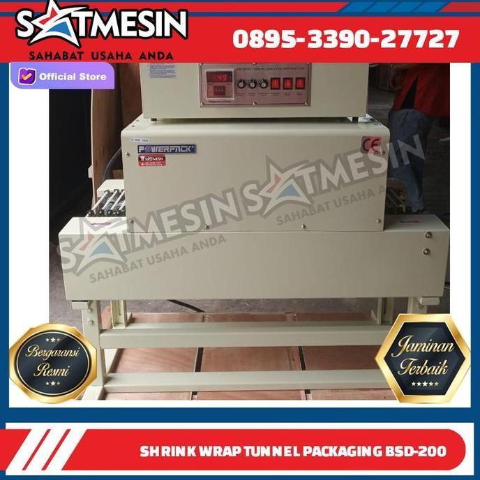 Mesin Penyusut Shrink Wrap Tunnel Packaging BSD-200 Powerpack BSD 200