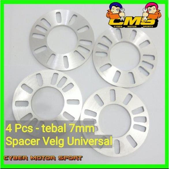 SPACER VELG MOBIL UNIVERSAL 7MM 4 BIJI. SPACER RODA MOBIL UNIVERSAL. PROMO