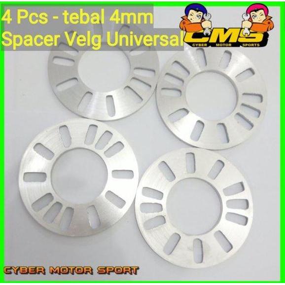 SPACER VELG MOBIL UNIVERSAL 4MM 4 BIJI. SPACER RODA MOBIL UNIVERSAL. BEST SELLER
