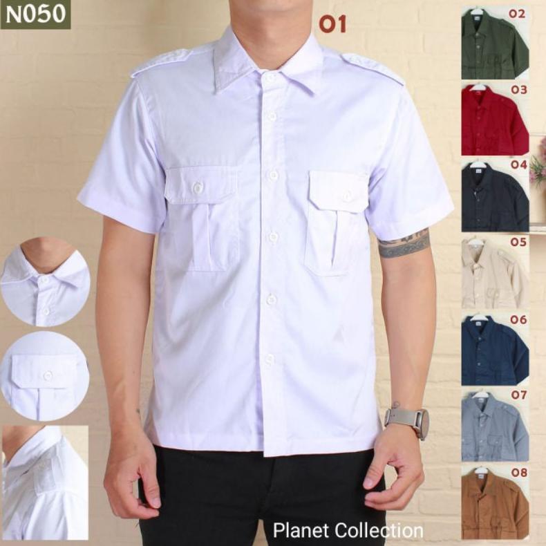 New Baju Pdl Pdh Tactical Lapangan Putih Pria American Drill