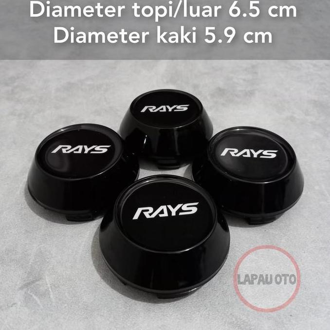 DOP RODA TUTUP VELG RACING VARIASI RAYS 6.5 CM KERUCUT SIAP KIRIM