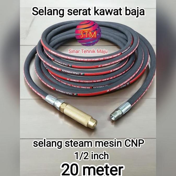 selang steam cuci motor dan mobil mesin CNP panjang 20 meter