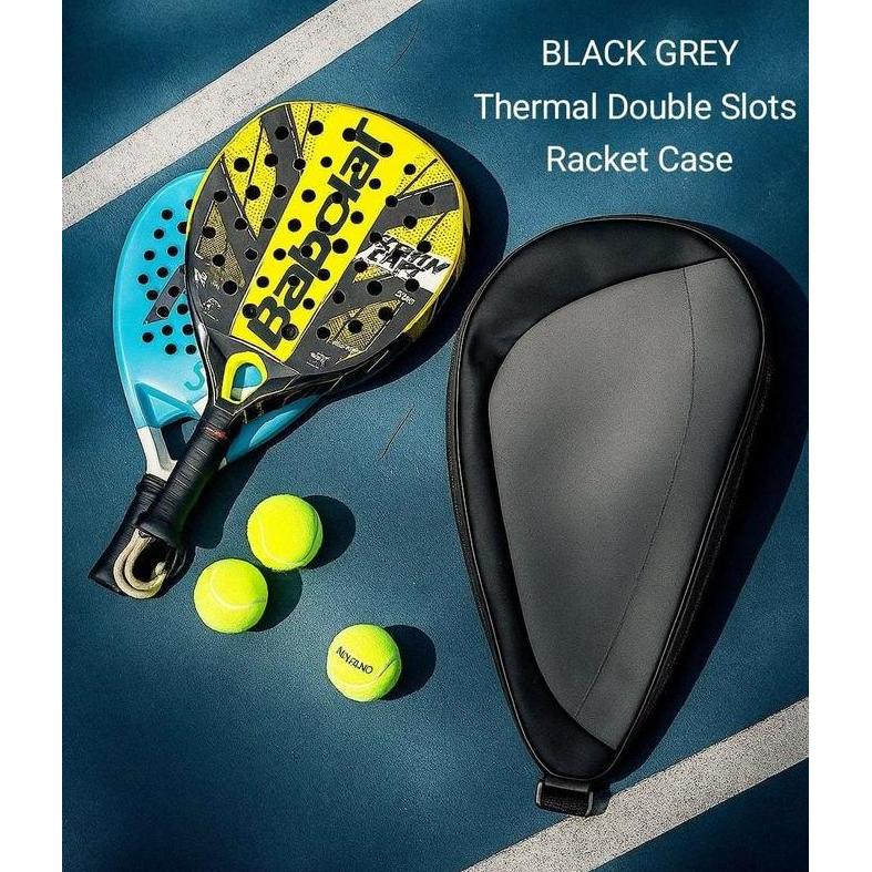 Double Cover Padel Case isothermal Duo Sarung Raket 2 Slot Thermal Premium FZ