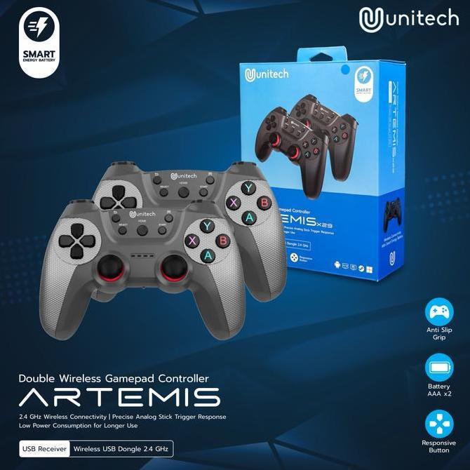 daramanual - gamepad wireless double 2.4g unitech artemis controller joystick game pad untuk kompute