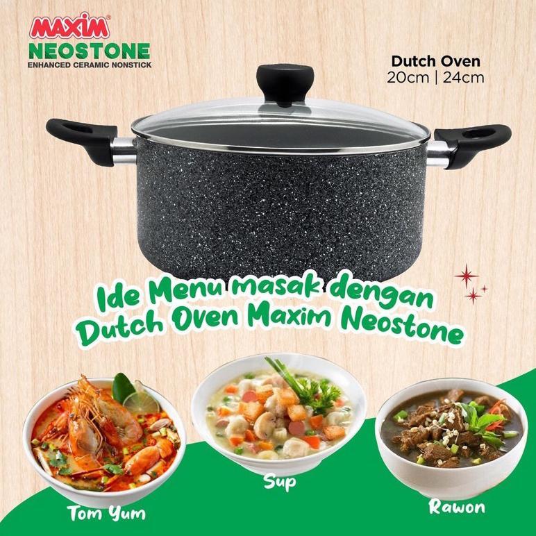 Maxim Neostone Dutch Oven Panci Keramik panci anti baret anti lengket