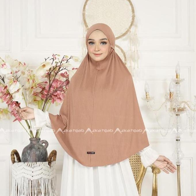 Veil- Jilbab Khimar Bergo Syria Jumbo Syari Plisket Jersey Super Panjang Muslim Instan Kerudung