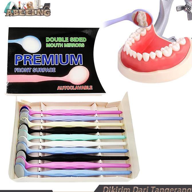 CIEN 1 Box Dental Kaca Mulut Anti Fog Kaca Mulut Front Surface