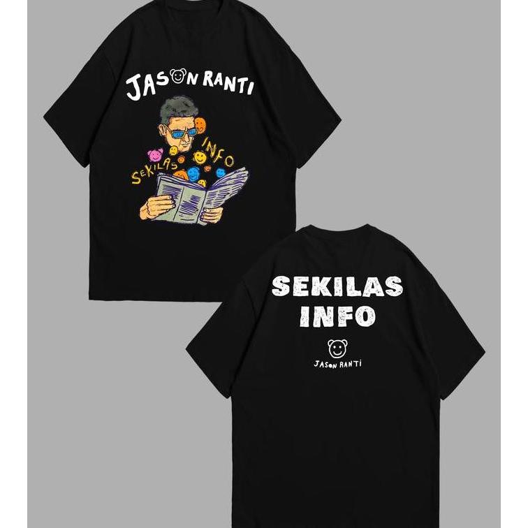 Riore- Jason Ranti - Perut Kosong Mana Mempan Di Kasih Puisi Tshirt Hitam / Kaos Band Jason Ranti / 