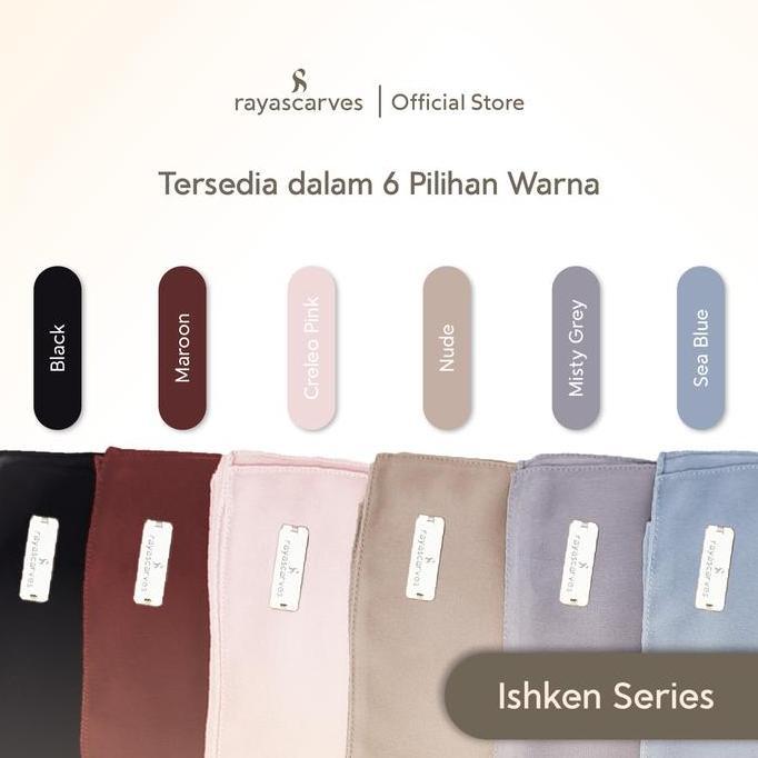 Veil- Rayascarves - Pashmina Instant 2 In 1 - Pashmina Inner Ceruti - Inner Ciput Tali Rayon Airflow