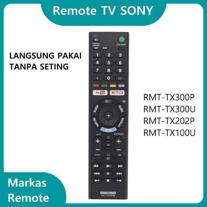 Remot Remote TV Sony Smart Bravia RMT TX300P TX300U TX100U TX202P