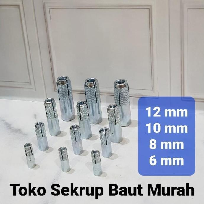Dynaset M8 x 30 Drop In Anchor Dinaset 8MM Isi 100pcs