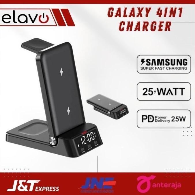 NEW ELAVO 25W Fast Charging Galaxy Watch series Active 1 2 3 4 5 6 Pro classic Jam tangan samsung wi