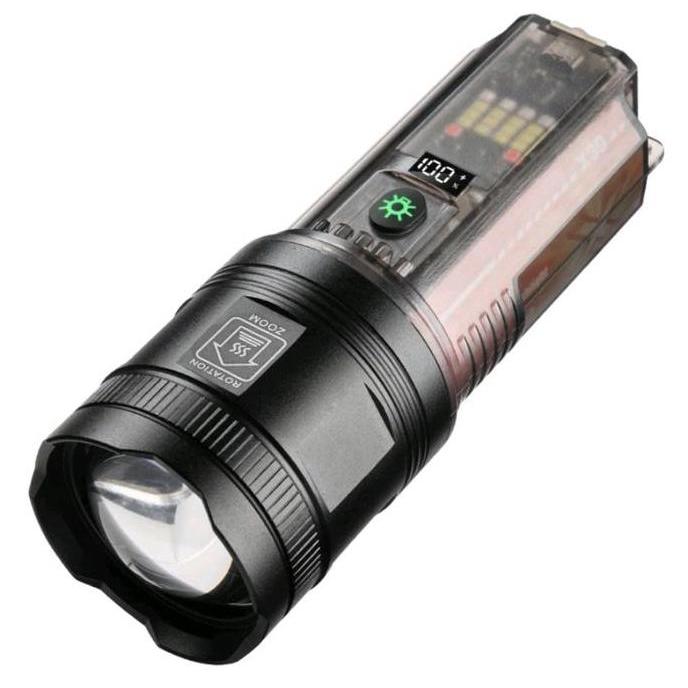 Trg- New- Senter Led Laser X39 7 Mode Sinar Solar Panel Flashlht Powerfull