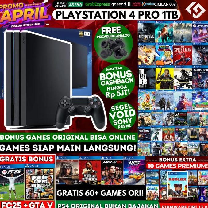 syenasyenitah - ps4 pro 1tb original sony playstation ps 4 garansi panjang free games banyak