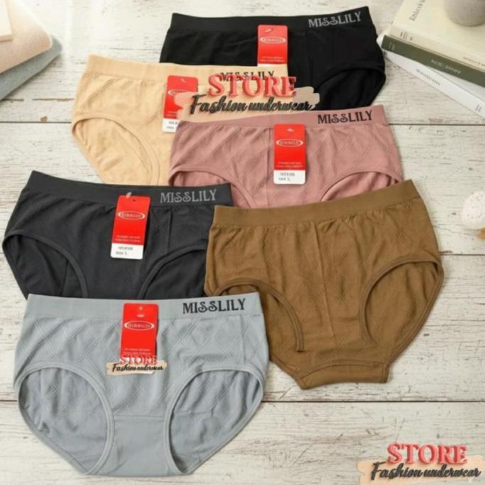 Intm- Misslily Cd Rajut Misslily Celana Dalam Nita Nyaman Desa Midi Bahan Rajut Model Segita Pola Mi