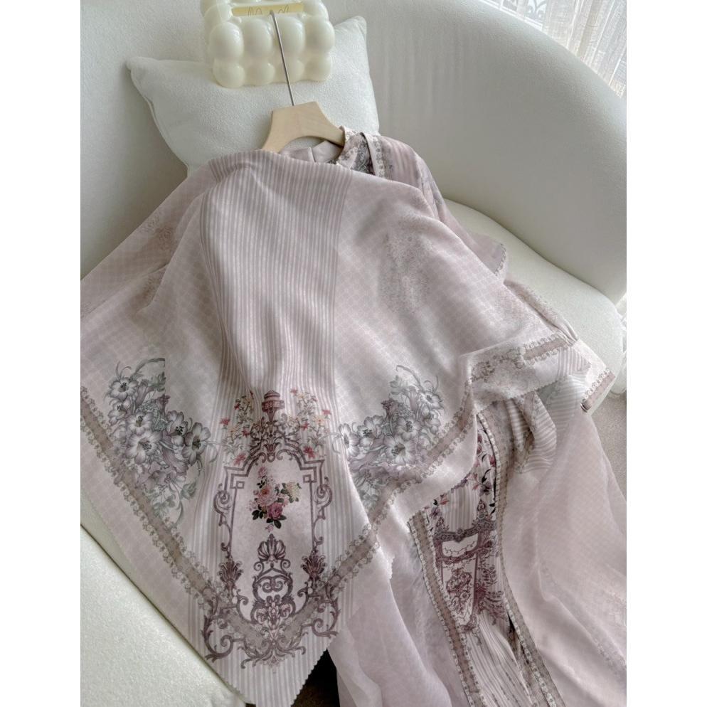 hot candy lady pesona set hijab maxi / gamis sultan lebaran sarimbit keluarga dress ramadhan motif p