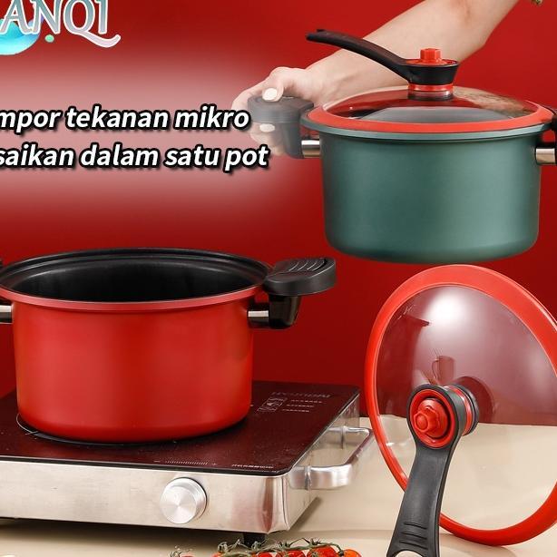 Anqi Shop Panci Presto Teflon Pressure Cooker Pot Anti Lengket Panci Presto 2L Vs-1805