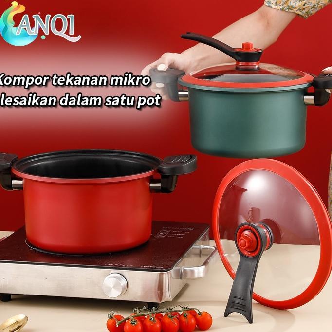 Anqi Shop Panci Presto Teflon Pressure Cooker Pot Anti Lengket Panci Presto 2L Vs-1805