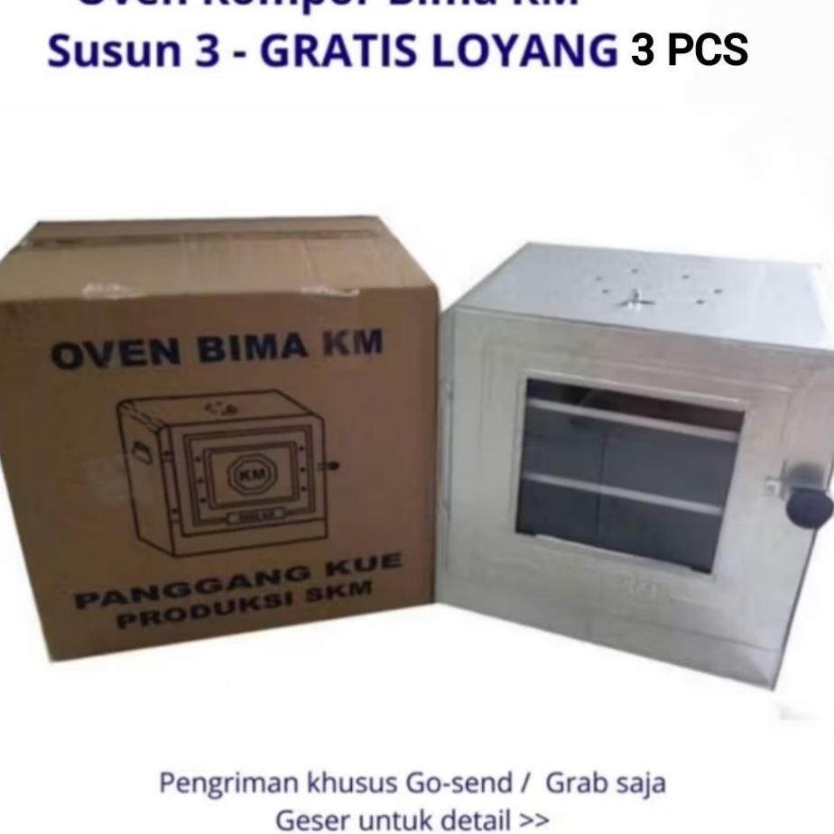 Paket Oven Bima Km 3 Susun Free 3 Loyang/Oven Angkringan/Oven Kompor Gas Bima Km