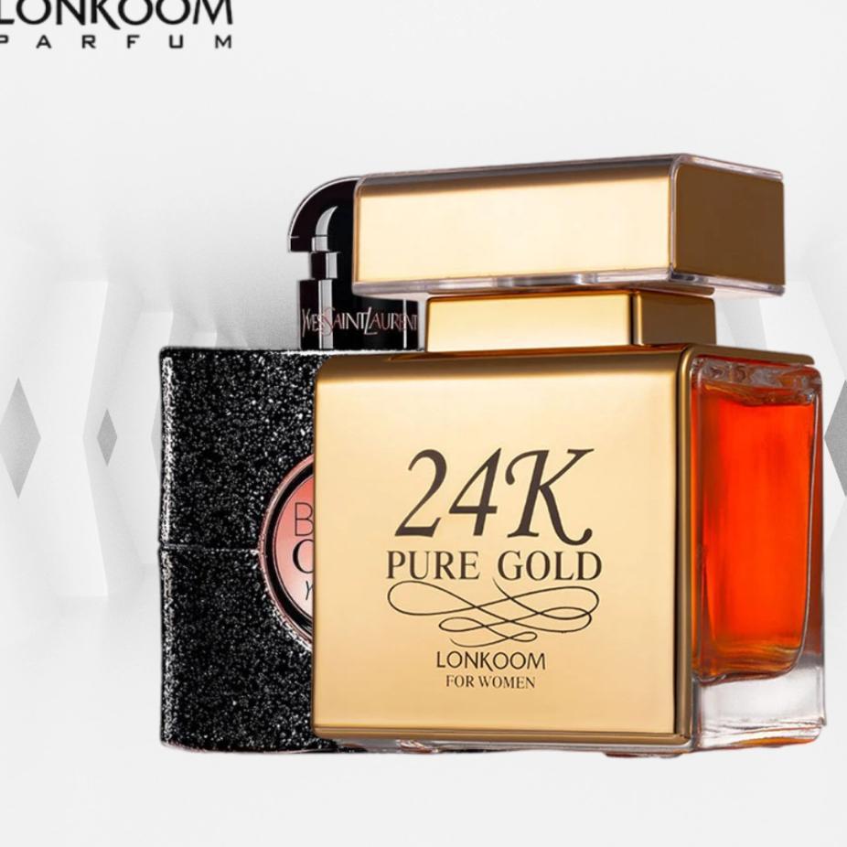 Lonkoom 24K Pure Gold Parfum Tahan Lama Edp Pria Wanita Unisex Similar To Black Op Aroma Kopi Vanill