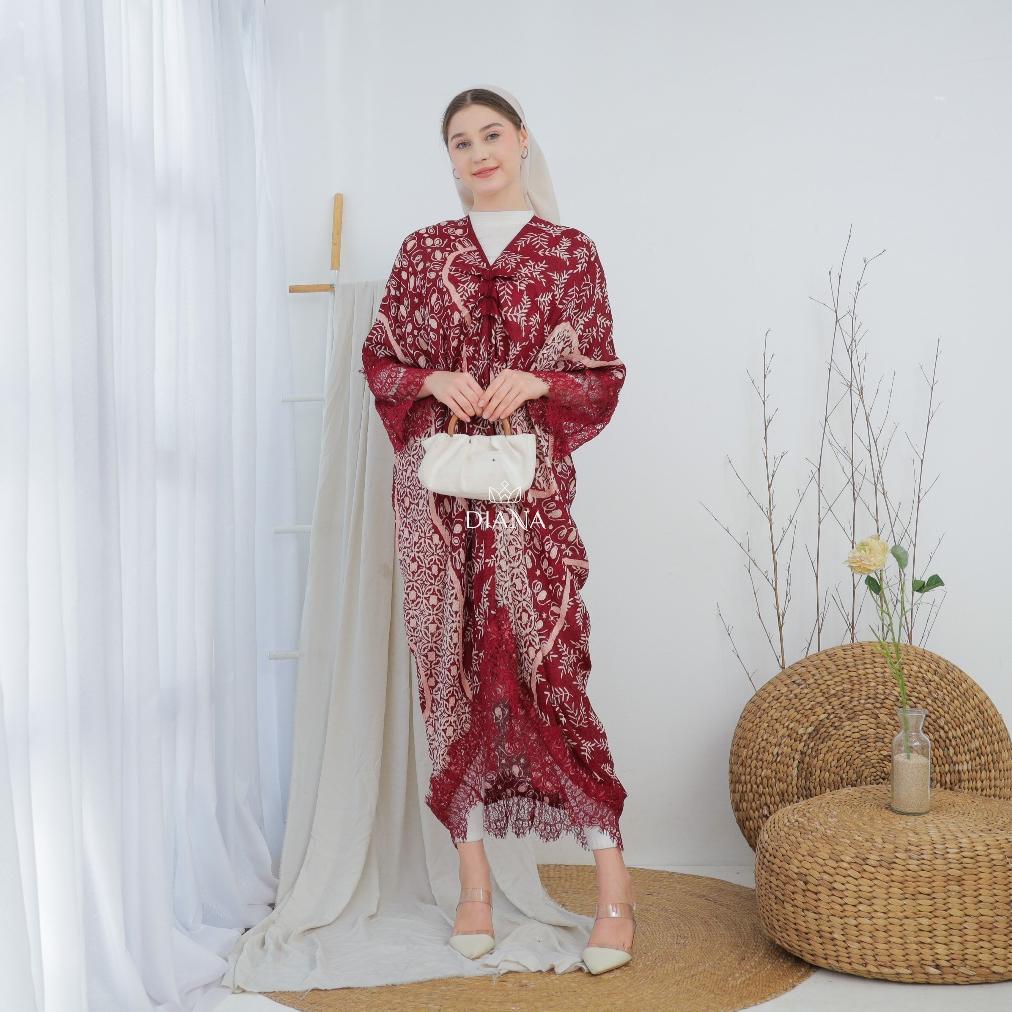 TERMURAH Diana Batik - KAFTAN VISCOSE LACE | Kaftan Batik Viscose | Kaftan Lebaran