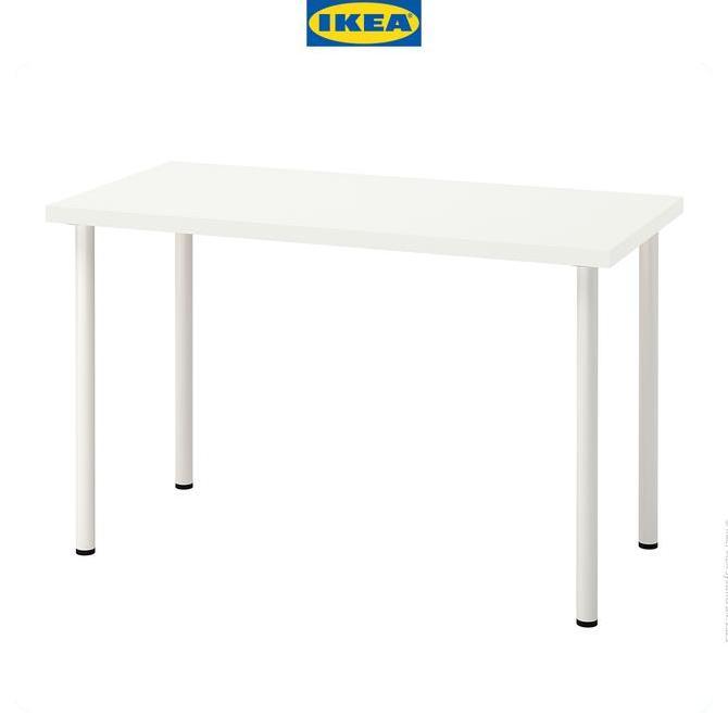 PROMO DISKON - IKEA LAGKAPTEN/ADILS Meja Kerja/Belajar Minimalis Putih 120x60cm - Tidak Dirakit