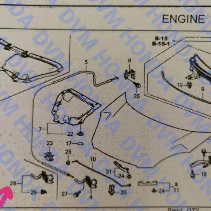 Lock Kap Mesin Original Brio 2019