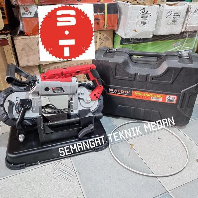 Terlaris Mesin Portable Duduk Bandsaw Band Saw Gergaji Potong Besi Aldo 2103