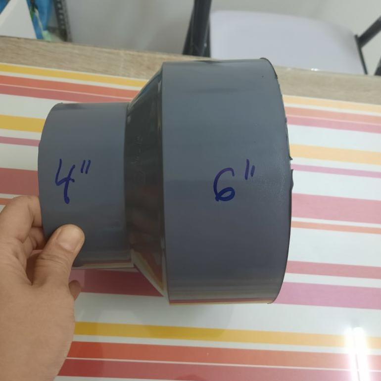 Reducer sok 6" x 4" reducer 6"x4"/ reducing socket/ vlok / flok/ verlop sok 6" x 4" Pipa Tambak 6" x