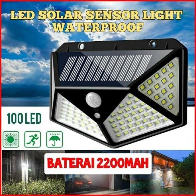 Newlict- Lampu Taman 100 Led Solar Tenaga Surya - Lampu Solar 100 Led