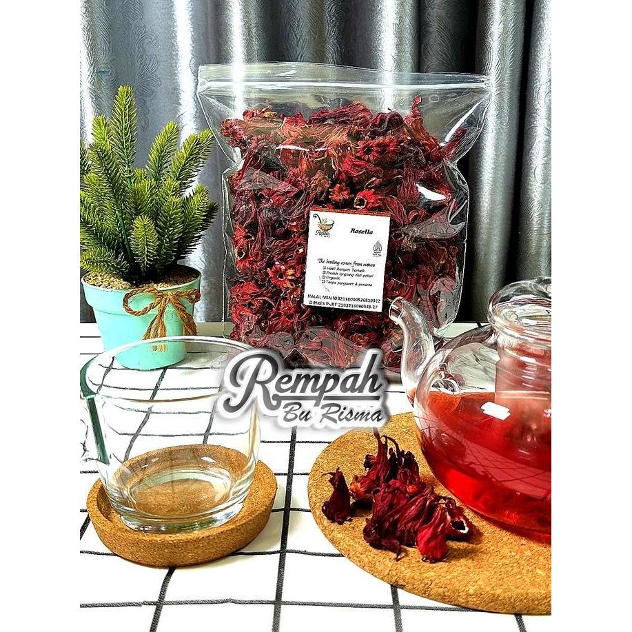 Pilihan- Bunga Rosella Merah Kering 100 Gram - Teh Rosella Merah Kering