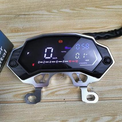 Spidometer Speedometer Motor Ninja Mono Digital Fulled Lampu Indikator