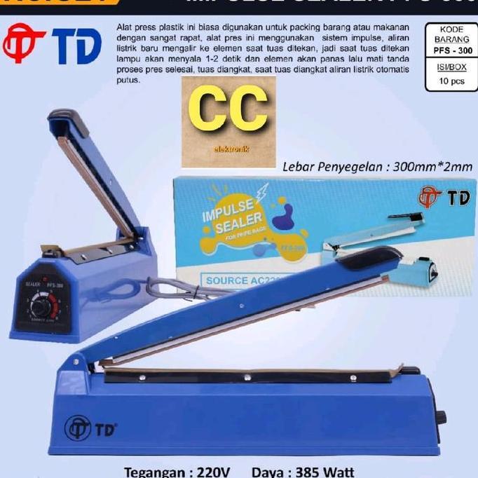 df_store3- IMPULSE SEALER TD PFS - 300 / Alat Press Plastik TD PFS 300 Sealer Press Plastik TD Garan