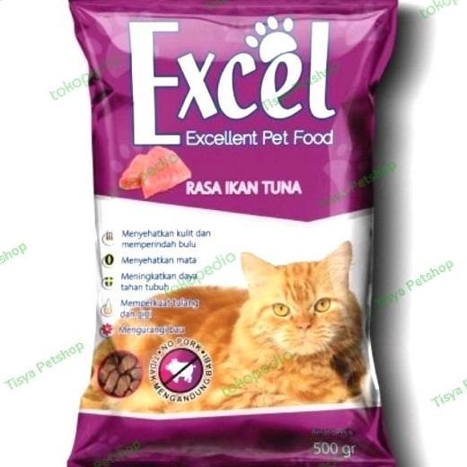 Meong- New- Makanan Kucing Excel Tuna Ikan 1 Kg Cat Food - Dry Food