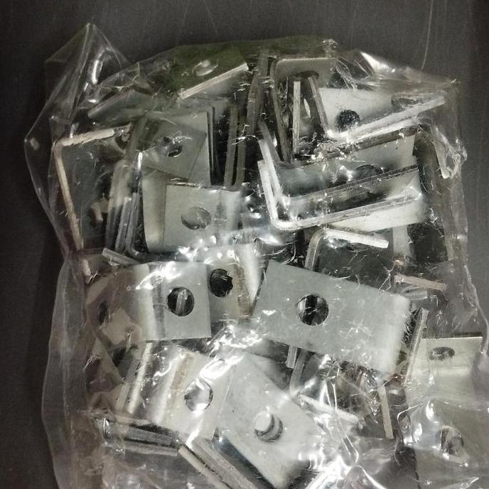 Angle Clip 2 Lubang Galvanis Siku L / Paku Ramset