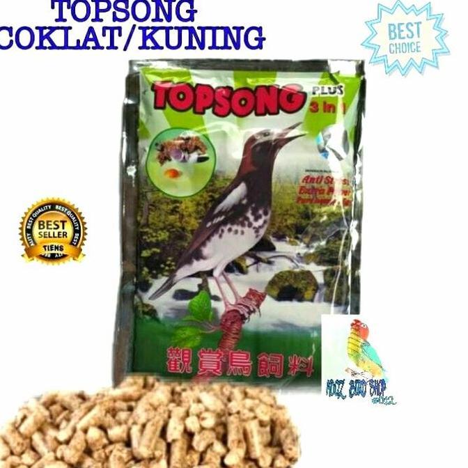 Pakan Burung Topsong Voer Top Song Coklat/Kuning