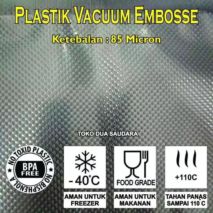 PLASTIK VACUUM SEALER EMBOSED BPA FREE - FOOD GRADE - VACCUM