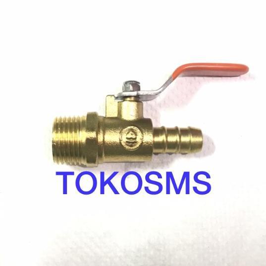 kran gas drat luar bahan kuningan stop valve stopkran gas LPG LNG drat luar stop kran male