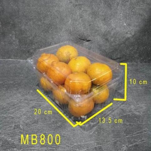 Kotak Mika Buah 1 Kg MB800 25 pc Anggur Jeruk Jambu