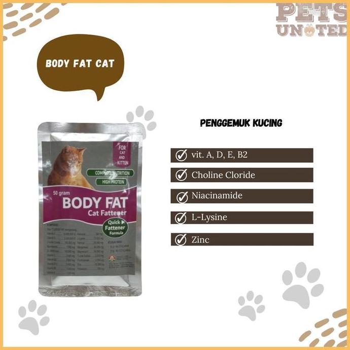 Body Fat Cat 50 Gr Vitamin Penggemuk Kucing / Body Fat Kucing Best Quality