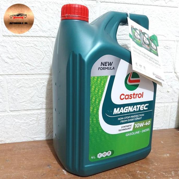 Oil- New- Oli Mesin Mobil Castrol Magnatec 10W-40 Galon-Isi 4 Liter-Kemasan Baru