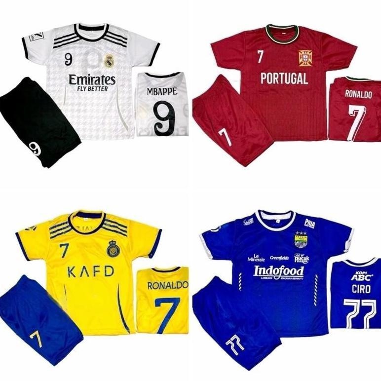 TERMURAH STELAN BAJU BOLA ANAK REAL MADRID ARGENTINA MESSI PORTUGAL INTER MIAMI RONALDO JERSEY TERLA