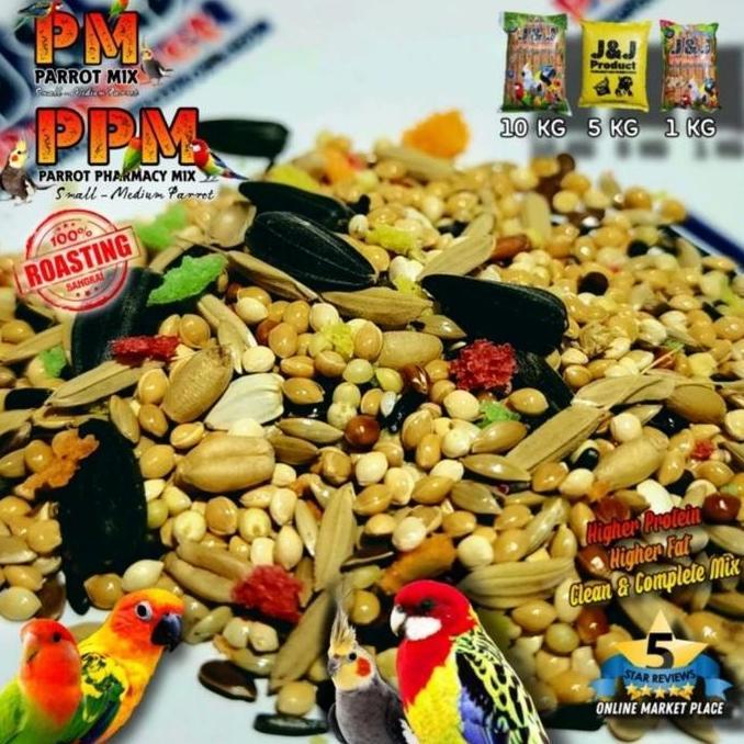 J&J Parrot Mix - Parrot Mix - Makanan Burung - J&J 1Kg